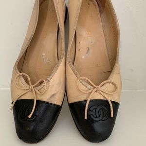 EXTREMELY WORN Chanel Ballet Flats